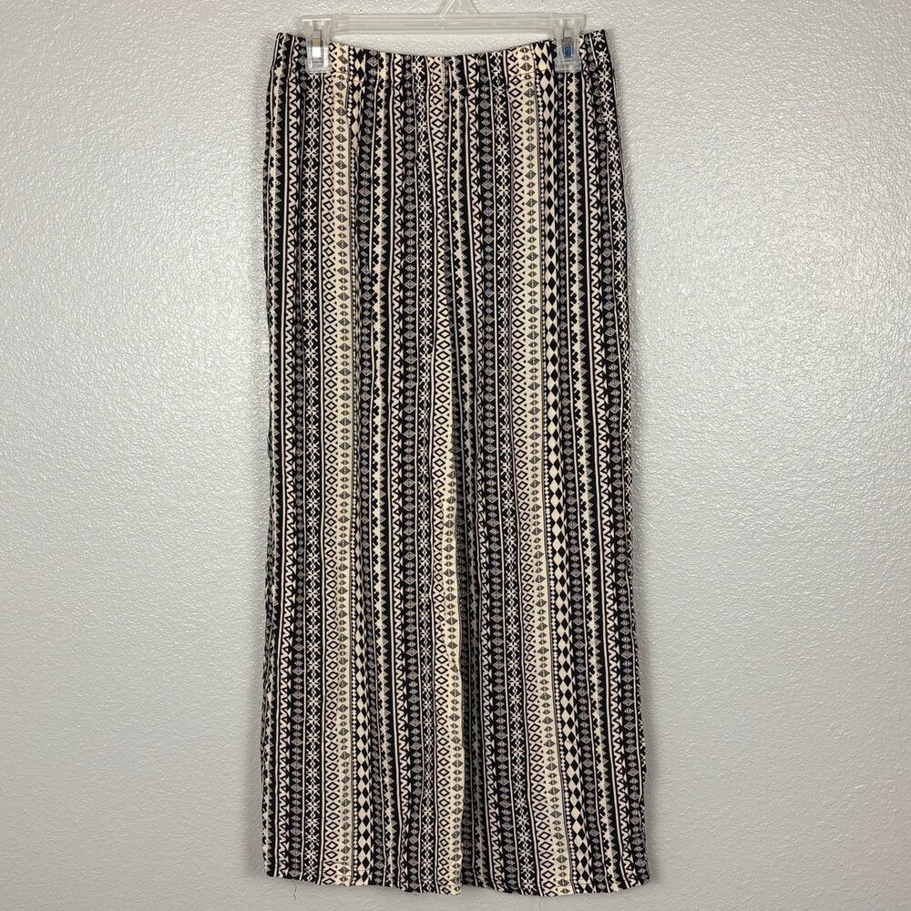 Retro Kmart Australia Limited Size Medium Geometric Cream and Black Cotton Pants